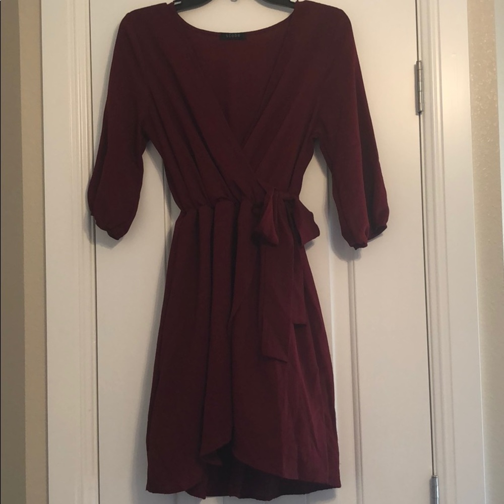 High to low red dress